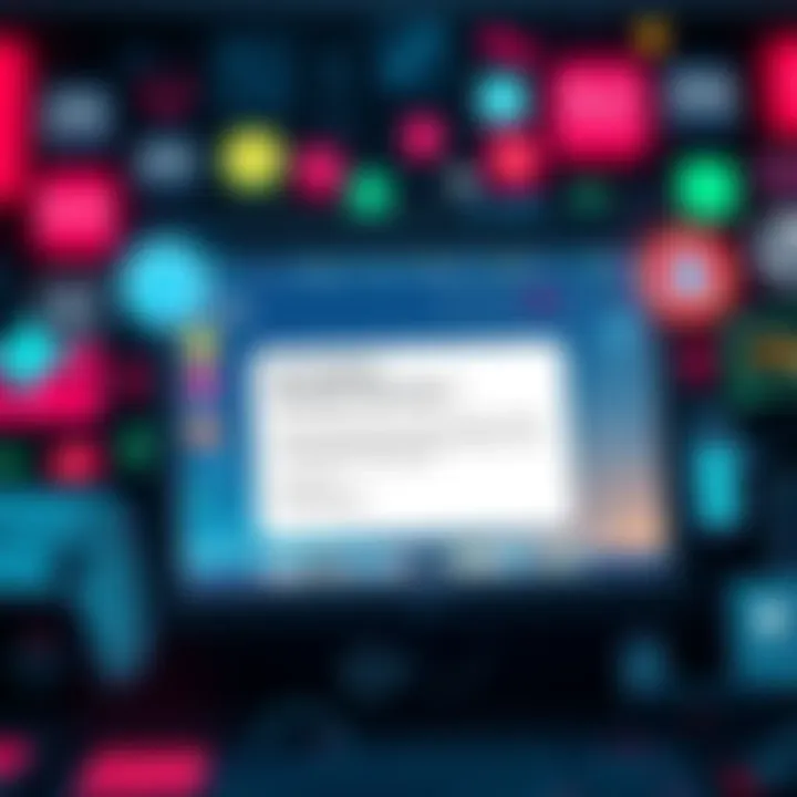 A close-up of a digital screen showing Mr. Arasaka's message to Miss V, surrounded by gaming-related icons and symbols.