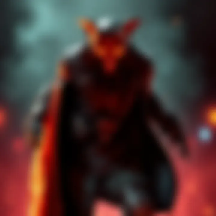 Leon facing Mr X in a tense boss battle, showcasing the game's horror atmosphere and timed mechanics.