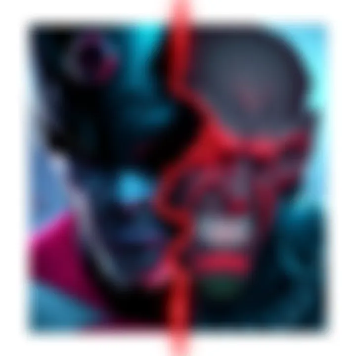 Mr. X and Nemesis Comparison A side-by-side comparison of Mr. X's intense look and the annoying expressions of Nemesis, showcasing their contrasting personalities.