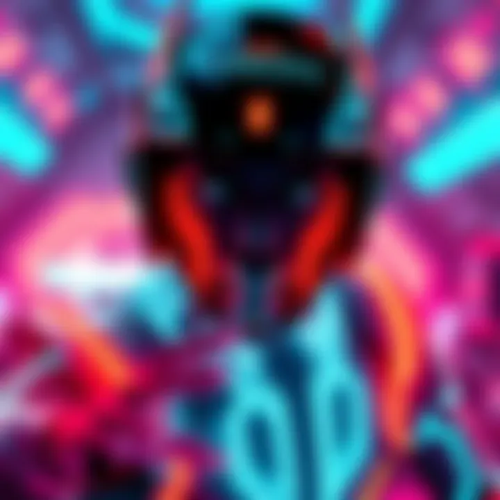 Mr. Beast appears in a vibrant promo for the movie Tron: Ares, showcasing his energetic style in a futuristic setting.