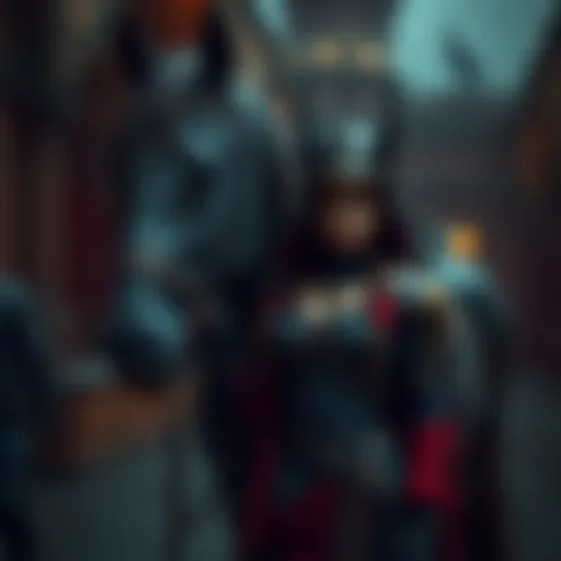 Muerta stands beside her horse, highlighting the connection to Chaos Knight's horse Armageddon, in a dark and mystical setting.