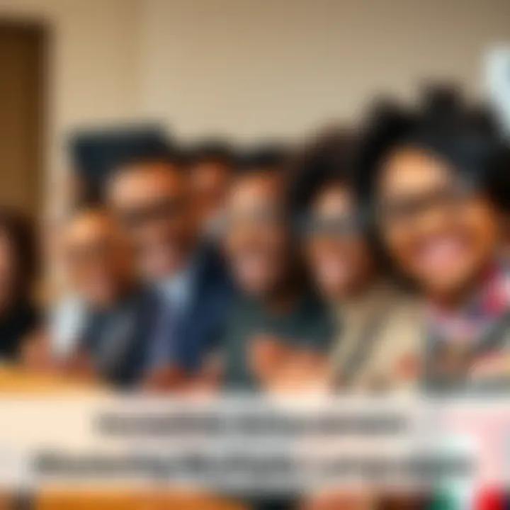 A group of diverse individuals happily speaking different languages together, showcasing their multilingual skills.