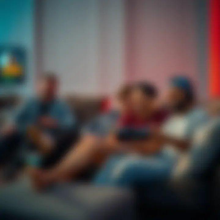 Multiplayer Games on Steam A group of friends playing video games together on a couch, enjoying a multiplayer game on Steam.