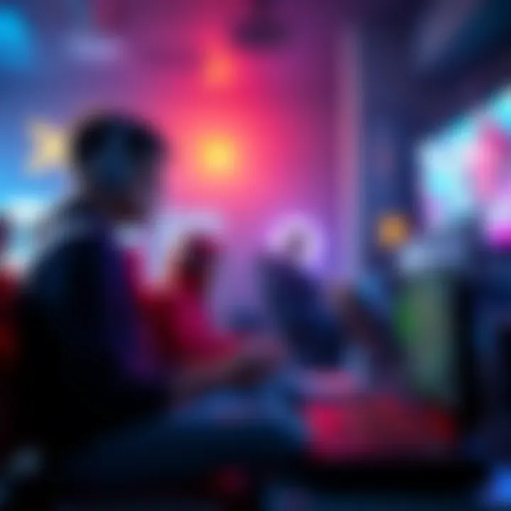 Multiplayer Gaming on Consoles Gamers playing niche multiplayer games on PS5 and Xbox together online