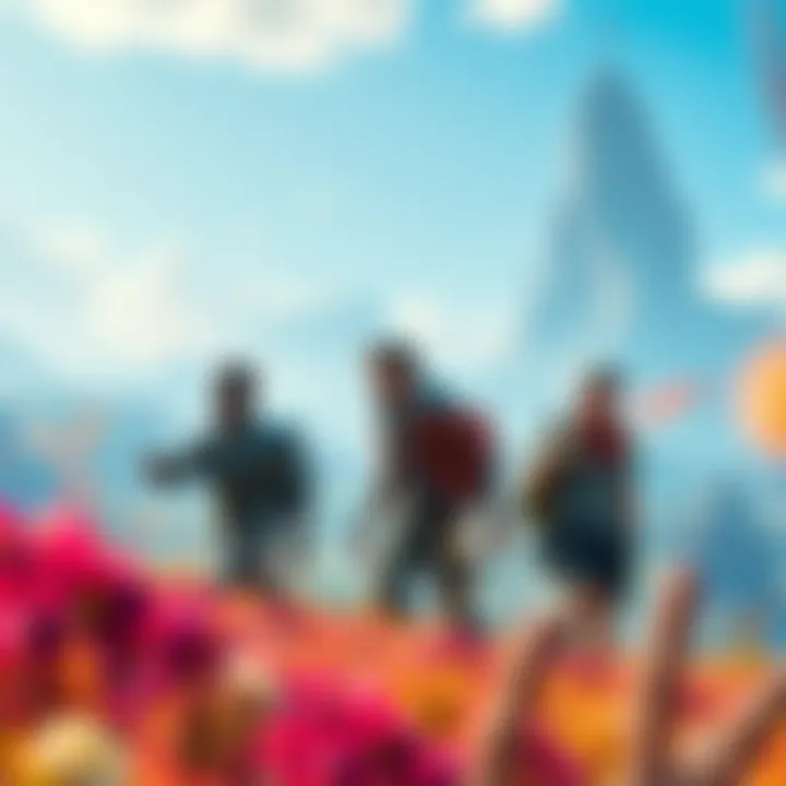 Three characters exploring a vibrant environment in the new multiplayer Horizon game.
