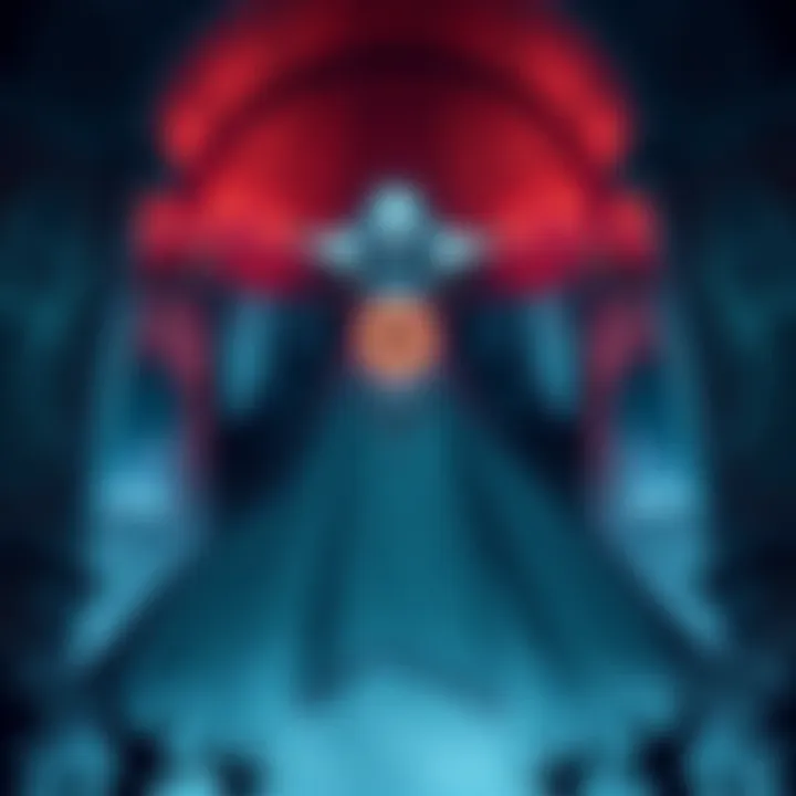 A stunning card art featuring an elegant undead character in a gothic setting related to murder themes.
