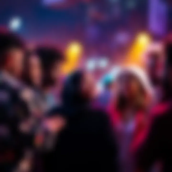 A group of diverse artists brainstorming ideas for new music partnerships