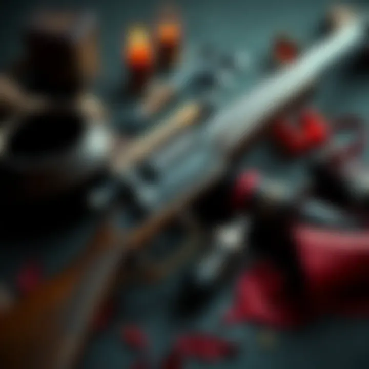 Muskets in Assassin's Creed Black Flag A musket displayed alongside iconic elements from Assassin's Creed Black Flag, highlighting its significance in combat and gameplay for fans.