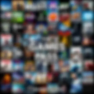 A collage of various video game covers showcasing different genres available on Game Pass Ultimate.