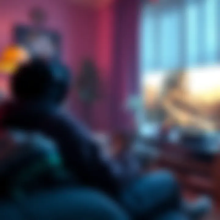A gamer playing MWIII Multiplayer Open Beta offline, enjoying the game on a console in a cozy room setting.
