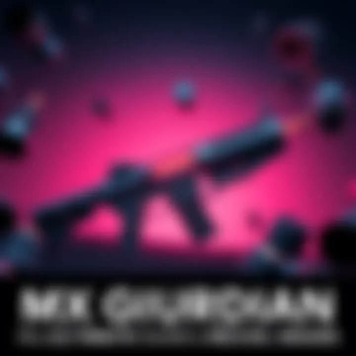 The MX Guardian gun surrounded by recoil-reducing attachments, highlighting its struggles in performance.