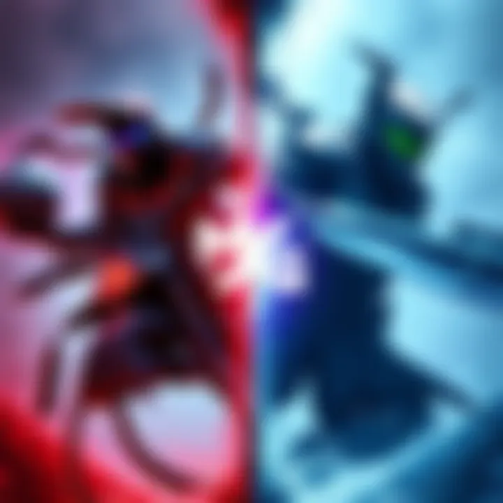 A split image showing characters from MX X and Nemesis games, highlighting their contrasting styles and features.