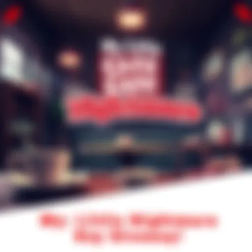 A cozy yet eerie cafe scene featuring coffee cups and game elements with a giveaway announcement for My Little Cafe Nightmare.