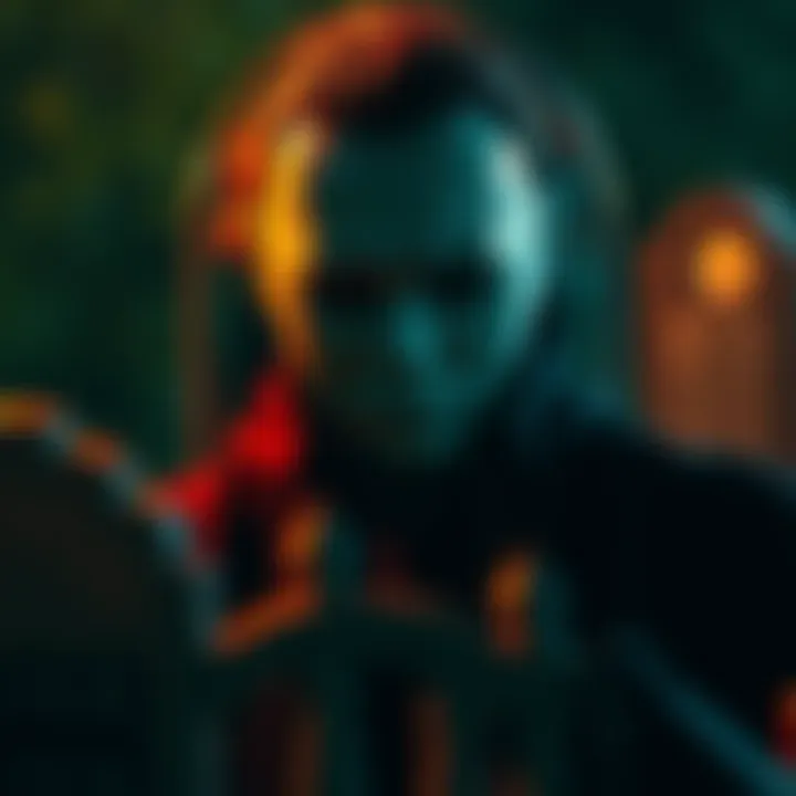 An image showing the character Myers with tombstone and scratched mirror elements, depicting the changes in his design and features, highlighting fan reactions.