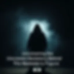 Mysterious Figure in Shadow A shadowy figure standing alone, partially cloaked, with a faint light illuminating their features, hinting at an intriguing backstory.