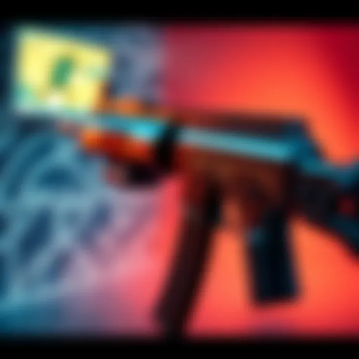 A close-up of the Mythic Ak117 firearm showcasing its unique features and design.