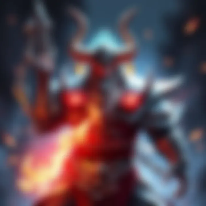 Art depicting Mythic Oden, an impressive character with powerful features and a striking armor design, surrounded by an aura of excitement from the gaming community.