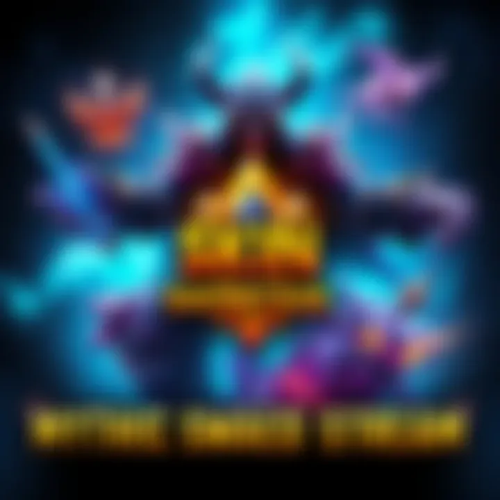 A promotional graphic showing various mythic skins and rewards for an upcoming gaming stream.