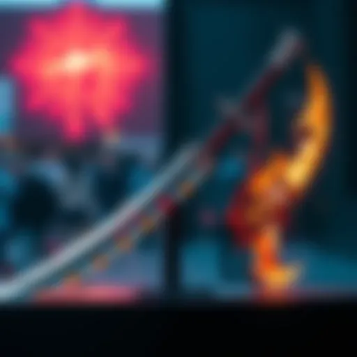 Nagakiba sword on display Nagakiba sword shown with high physical damage stats next to RoB weapon
