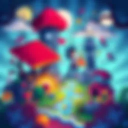 Vibrant pixel art creations featuring unique characters and scenes by Naifpxl