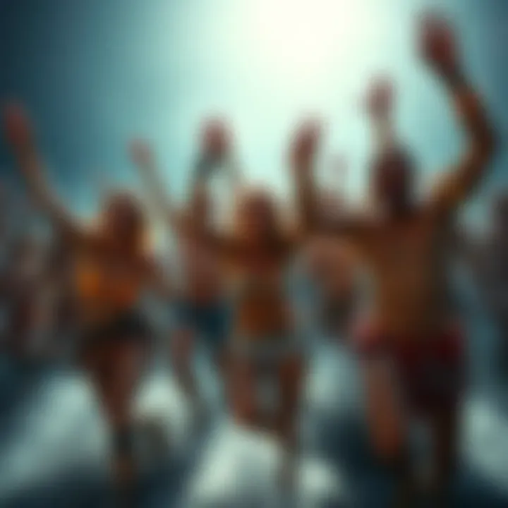 Players participating in a Naked Run on Stellar Montis, celebrating their thrilling experiences together