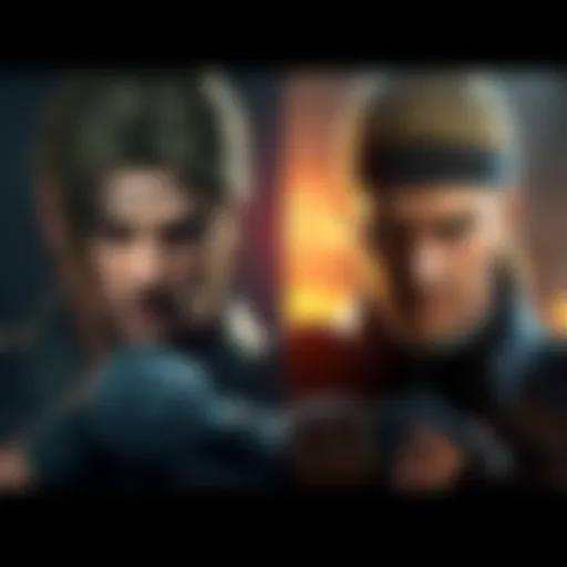 Side-by-side image showing Naked Snake and Solid Snake, highlighting their resemblance in style and design.