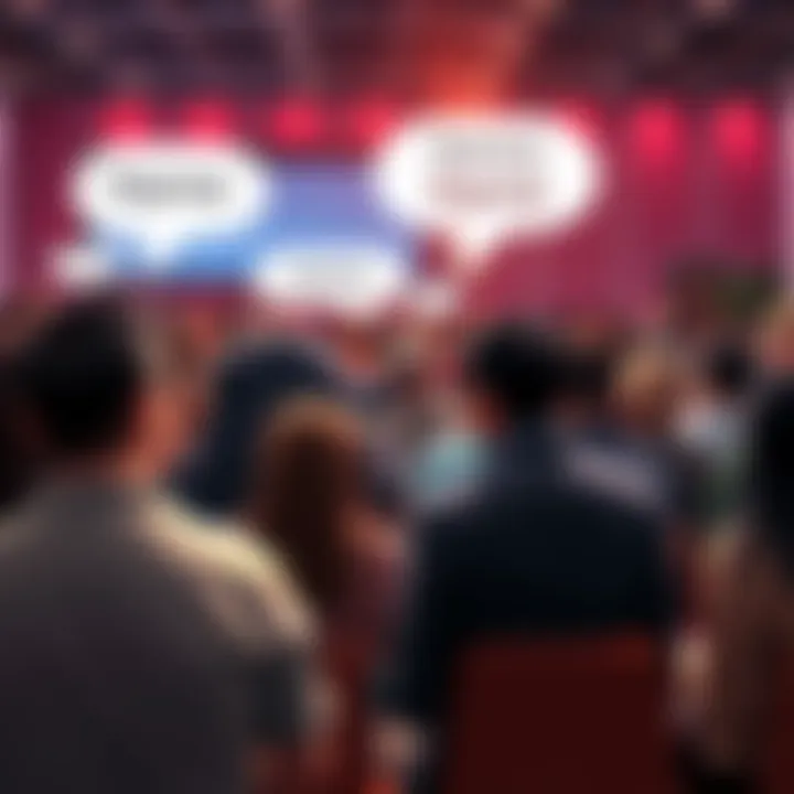 People discussing the significance of a name in a forum setting, with conversation bubbles highlighting various names.