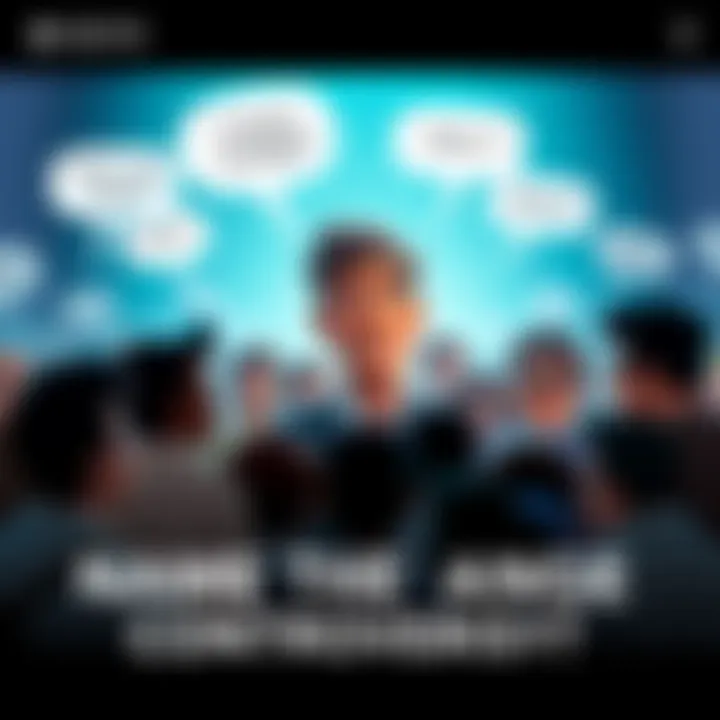 A crowd discussing the recent name change of a public figure, with animated expressions and speech bubbles showing mixed reactions.