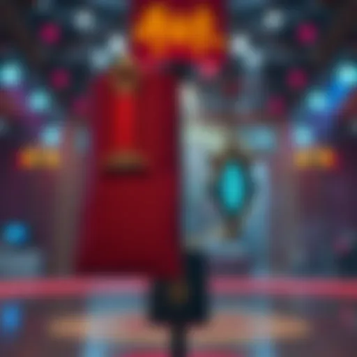 Nameless Puppet's Weapon and Amulet A digital display showing the Nameless Puppet's weapon on one side and the amulet on the other, with a blurred game stage background.