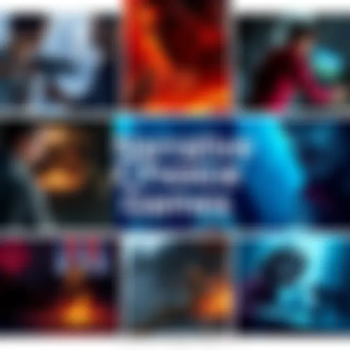 Narrative Choice Games A collage featuring scenes from various narrative choice games with impactful decisions, including characters making choices in different scenarios.