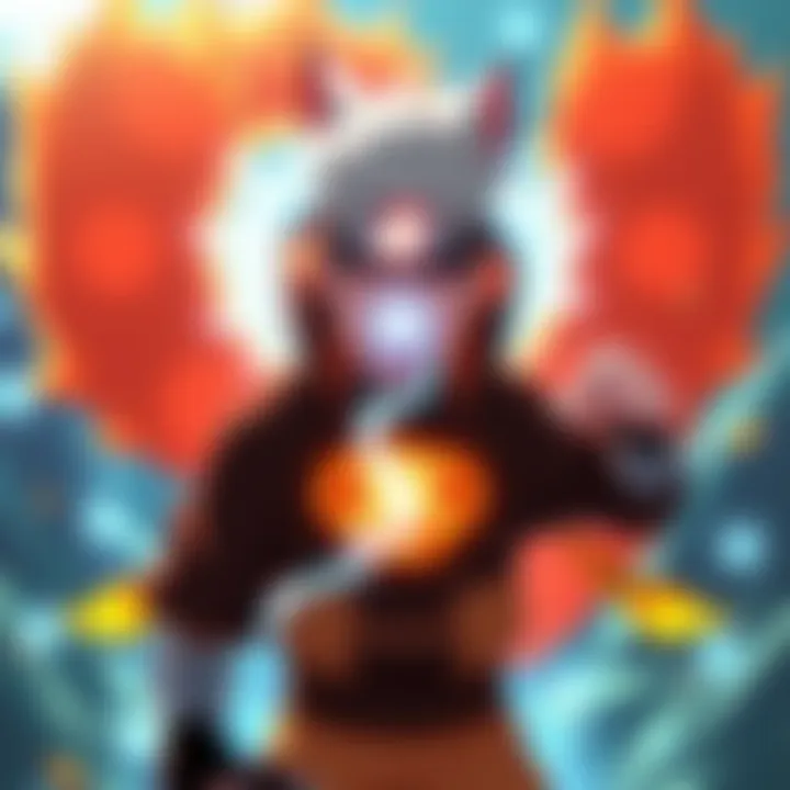 Naruto transforming into Nine-Tails Chakra Mode with glowing chakra and fox-like features