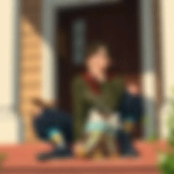 Nata sitting on the stoop, reflecting on the WILDS anniversary with a thoughtful expression