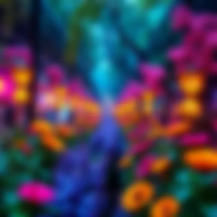 Colorful flowers and lush greenery at the Season 26 Nature-Themed Event