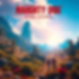 A vibrant scene showing open world elements from a Naughty Dog game, featuring a detailed landscape with characters exploring, blending storytelling and gameplay.