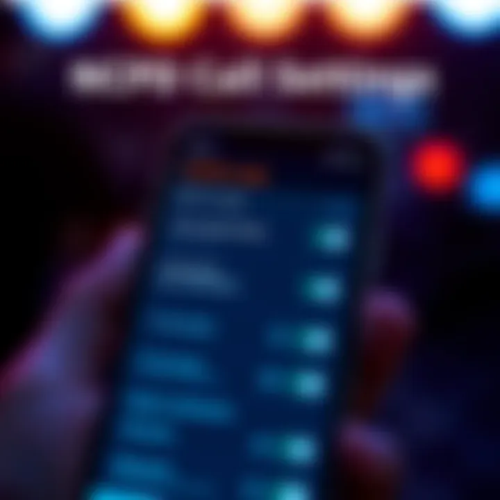 A mobile phone screen displaying NCPD call settings with options for text alerts and call notifications.