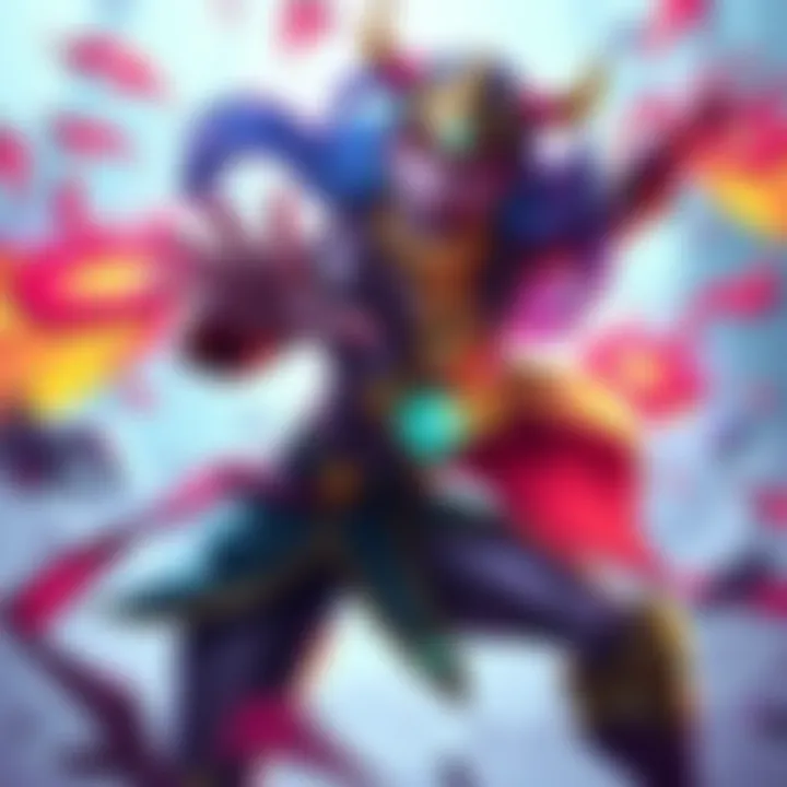 Colorful illustration of Ne Zha card art from the SMITE 2 update, showcasing dynamic designs and vibrant colors.