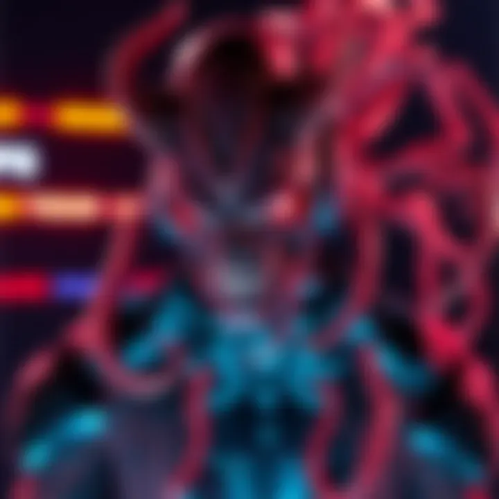 A fan art showing Arataki Itto reimagined as a necromorph character, blending features from Dead Space with Genshin Impact style