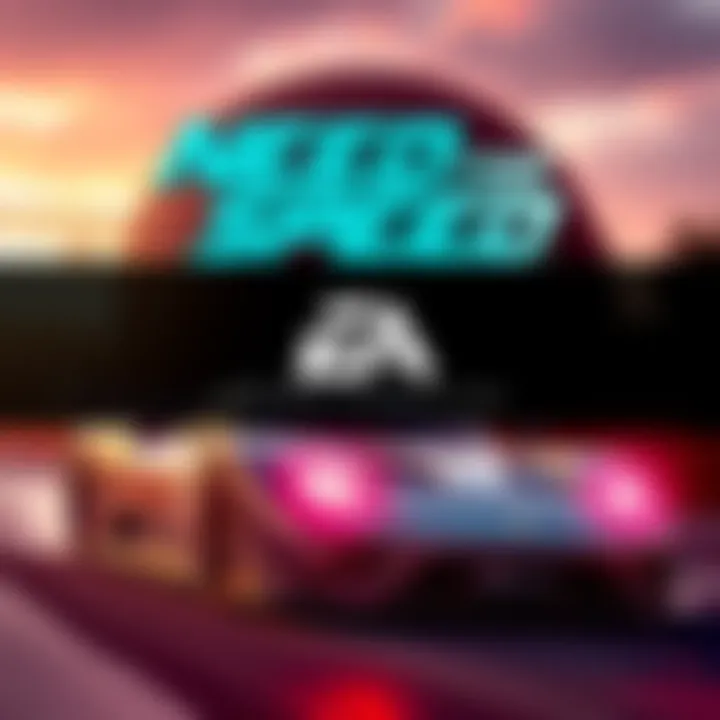 Graphic showing EA logo and a racing car with a message about the Need for Speed franchise being shelved, impacting car culture community.