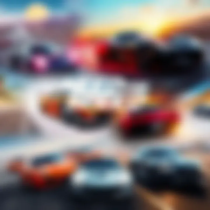 A collage of various Need for Speed game covers featuring cars racing in urban and scenic backgrounds.