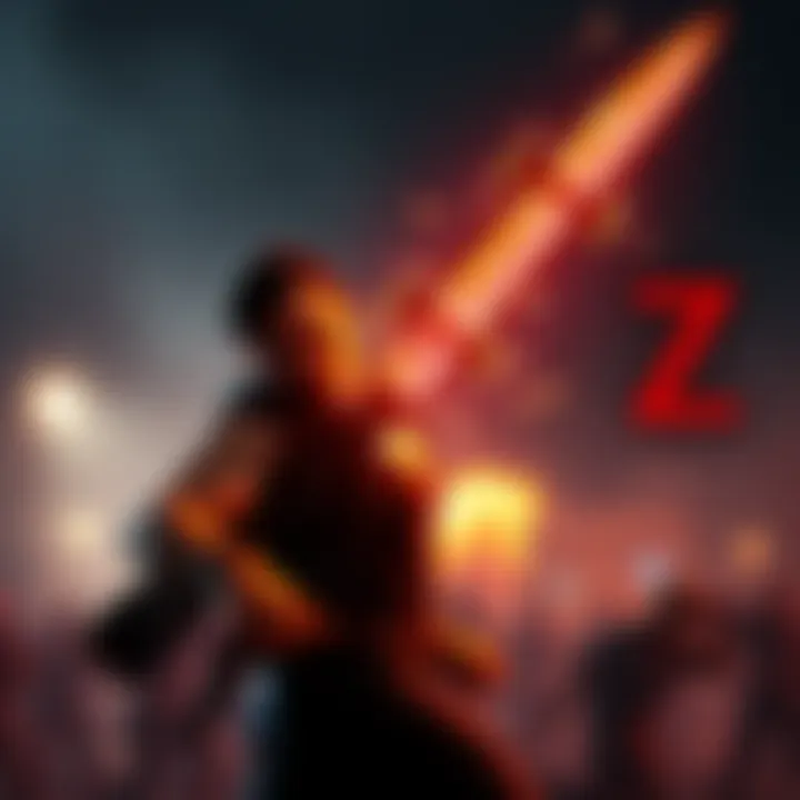 Negan's Lucille bat featured in World War Z gameplay scene, showcasing intense action