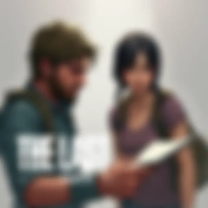 Neil Druckmann sketching story ideas Neil Druckmann sharing sketches for The Last of Us Part 3, showing characters Ellie and Abby in a tense moment