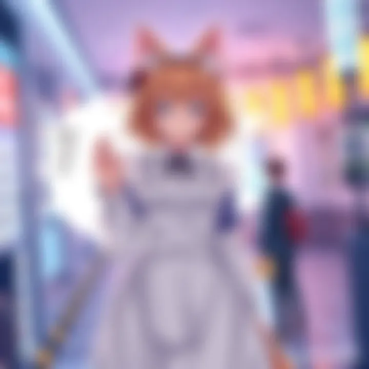 Community member shows a sketch of a Neko maid dress with long skirt and sleeves