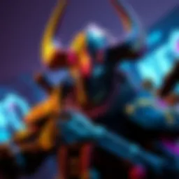 Nekros Prime character with Raknis helmet, showcasing cool frame design and aesthetics in a gaming setup.