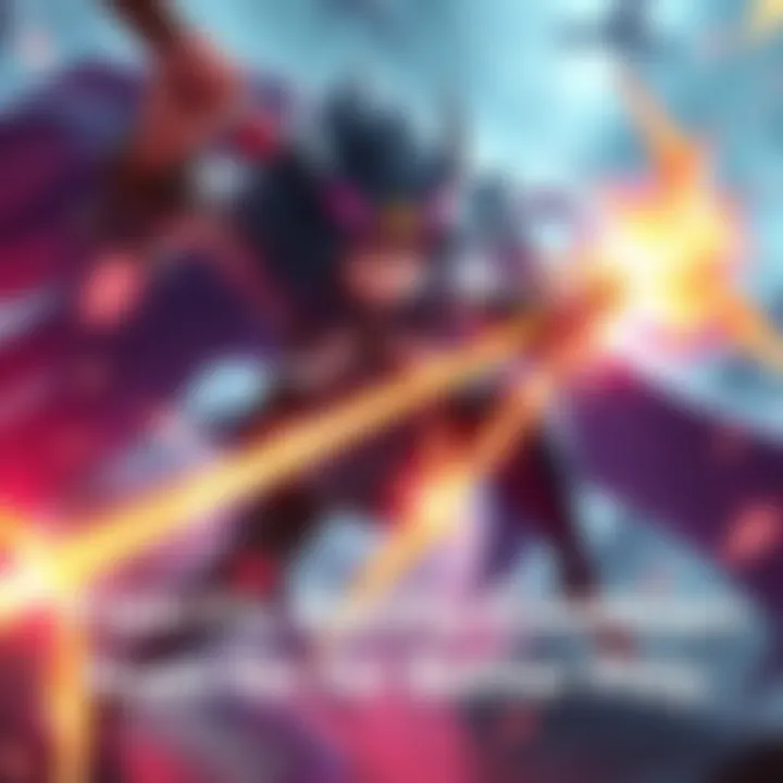 A character named Nell unleashing her abilities in a gaming battle scene, showcasing dynamic action and ability effects