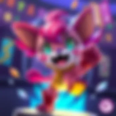 A bright and colorful illustration of the Nemsy character skin available in the Battle.net store, featuring playful design and character customization options.