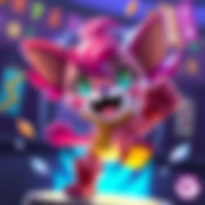 A bright and colorful illustration of the Nemsy character skin available in the Battle.net store, featuring playful design and character customization options.