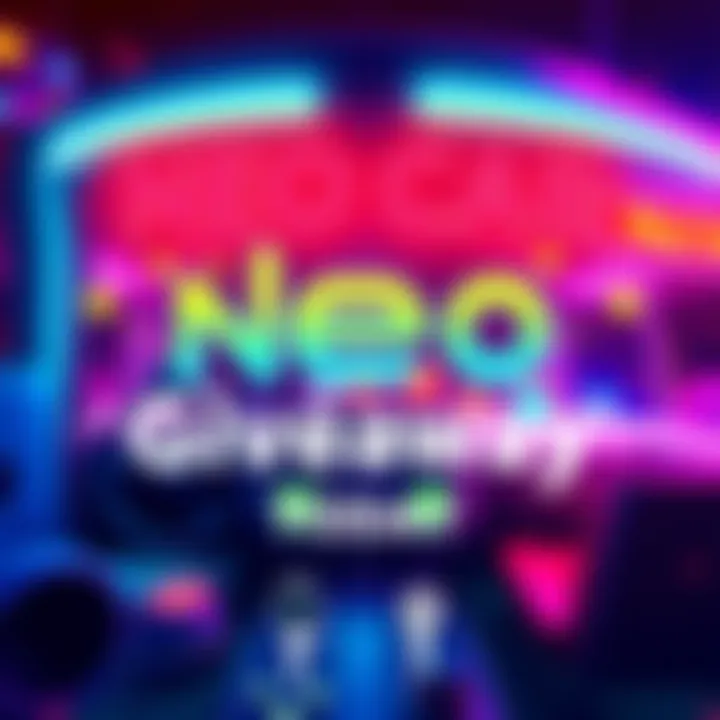 A vibrant graphic promoting the giveaway of a Neo Cab game key with bright colors and game elements.