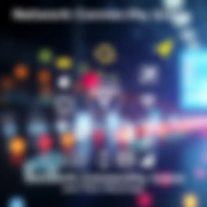 Illustration showing various network connectivity icons and their meanings, including Wi-Fi, cellular, and airplane mode symbols.