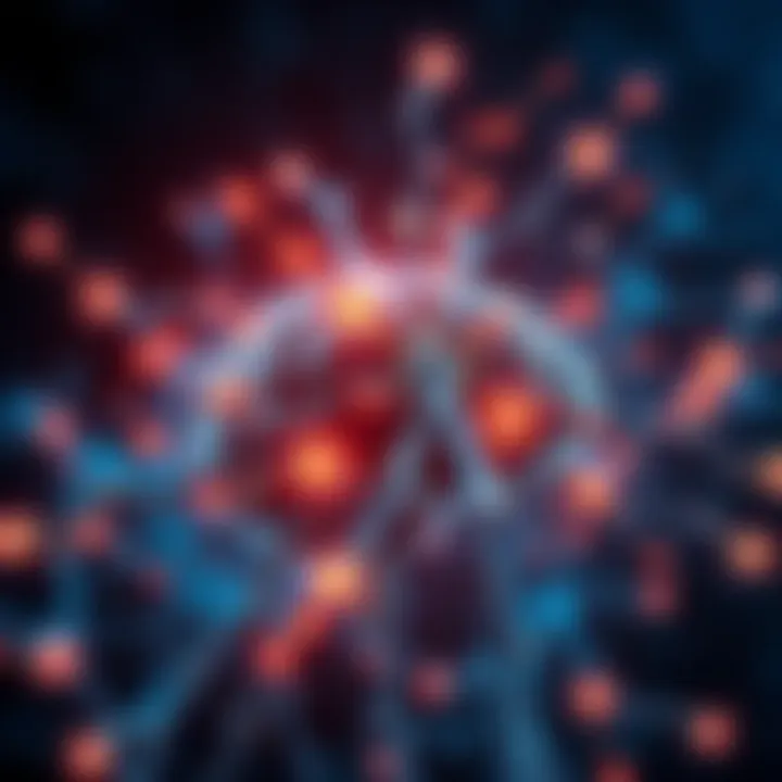 Neuron Activation Process Illustration of neurons firing and connecting in the brain, showing the process of activation and communication, highlighting brain function and cognition.