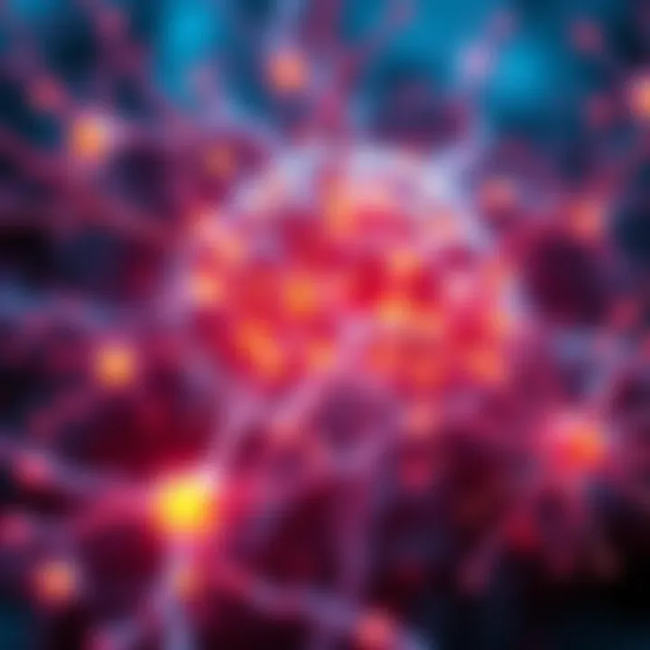 Illustration showing neurons firing and communicating with each other in the brain.